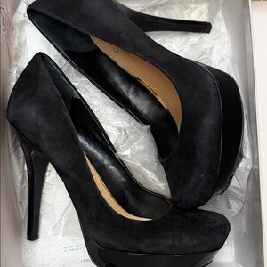 Jessica Simpson Black Suede Heels